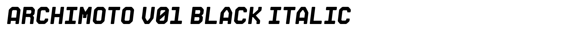 Archimoto V01 Black Italic image